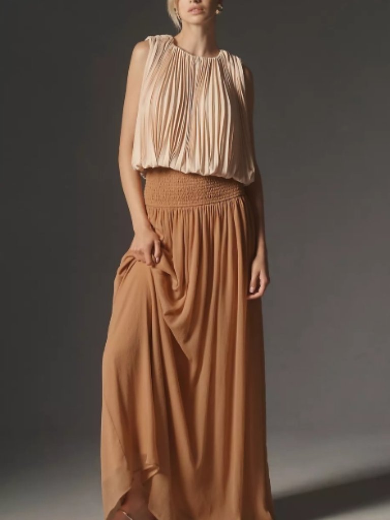 Nwt By Anthropologie Smocked Sheer Maxi Skirt Size M